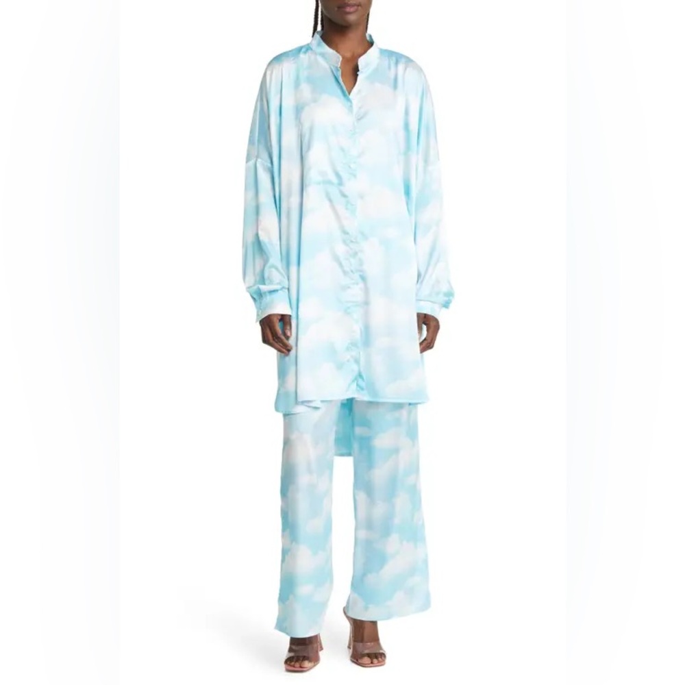 NWOT Dressed in LALA Satin ❗️PANTS ONLY ❗️Light Cloud